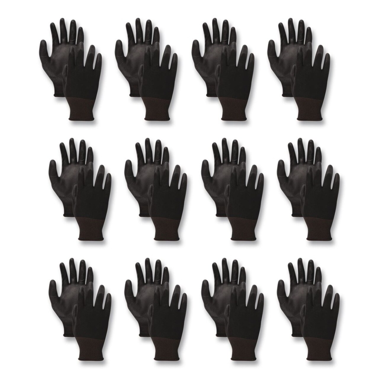 Boardwalk Palm Coated HPPE Gloves - X-Large Size 10/Salt and Pepper/Black (1-Dozen)